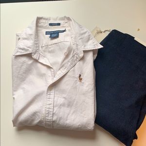 White Ralph Lauren slim fit oxford